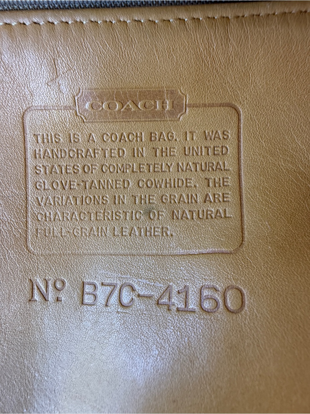 VTG Coach SOHO Sling | No. 4160 | Buttery Chamois | 1997 | Gently Loved - Picture 11 of 15